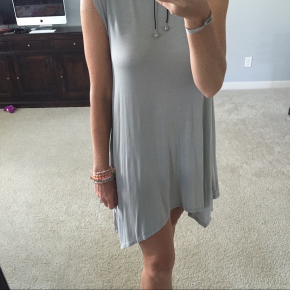 Grey Handkerchief Hemline Tunic/Dress - Picture 3 of 3